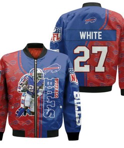 27 Tre Davious White 27 Buffalo Bills Great Player 2020 Nfl Season Jersey Bomber Jacket Model 104