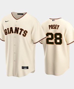 28 Buster Posey Cream Home San Francisco Giants Jersey