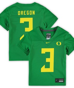 #3 Oregon Ducks Preschool Replica Football Jersey - Green Ncaa
