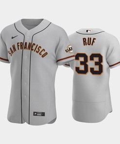 33 Darin Ruf Gray Road San Francisco Giants Jersey
