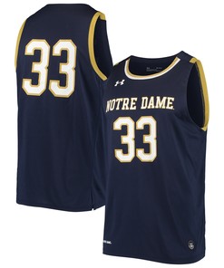 #33 Notre Dame Fighting Irish Under Armour College Replica Basketball Jersey - Navy Ncaa