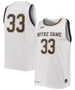 #33 Notre Dame Fighting Irish Under Armour College Replica Basketball Jersey - White Ncaa