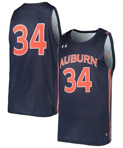 #34 Auburn Tigers Under Armour College Replica Basketball Jersey - Navy Ncaa