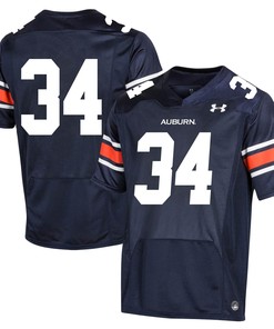 #34 Auburn Tigers Under Armour Premier Football Jersey - Navy Ncaa