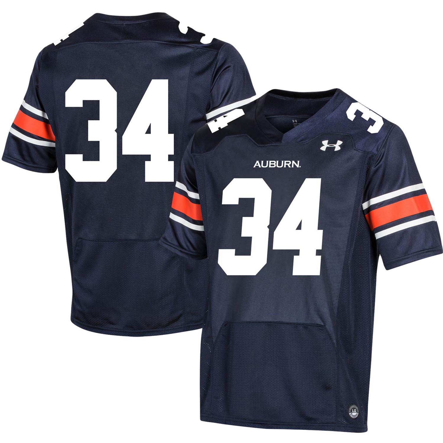 #34 Auburn Tigers Under Armour Premier Football Jersey - Navy Ncaa