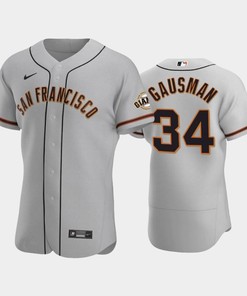 34 Kevin Gausman Gray Road San Francisco Giants Jersey