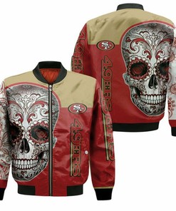 3D Hoodie San Francisco 49Ers Sugar Skull Fan 3D Bomber Jacket Model 122