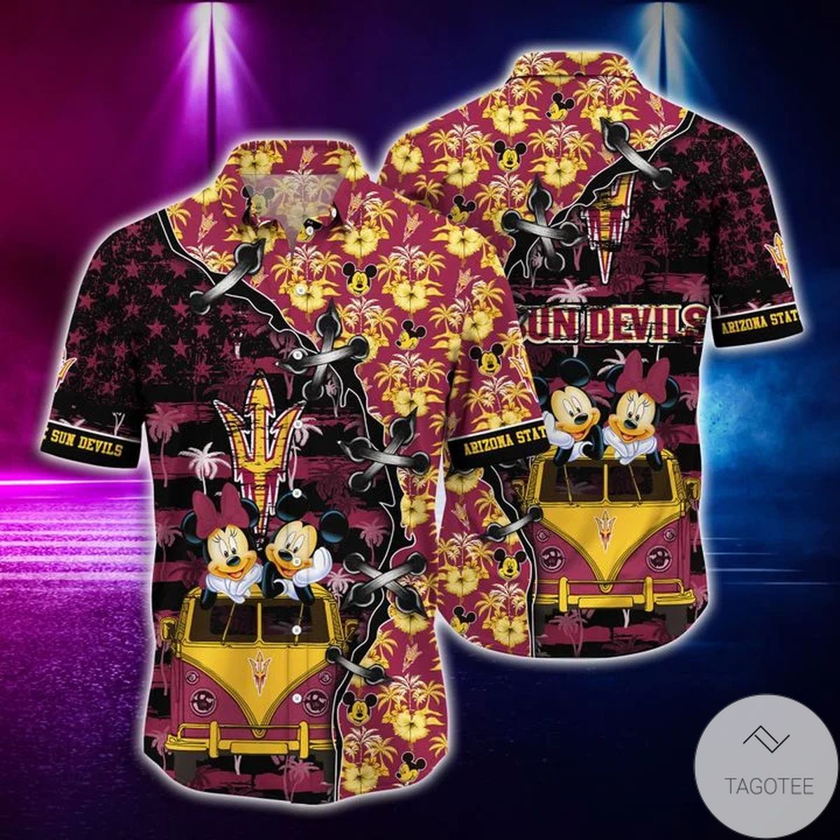 3D Mickey Mouse Arizona State Sun Devils NCAA Hawaiian Shirt