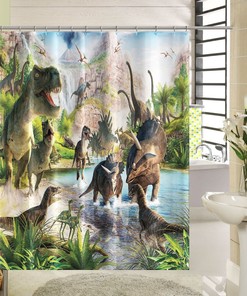 3D Peacock World Shower Curtain - Waterproof Fiber for Bathroom and Home Decor