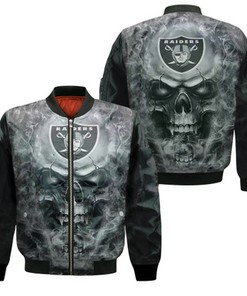 3D Skull Oakland Raiders 3Ds Sweatshirt Pullover 3D Jersey Bomber Jacket
