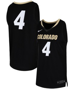#4 Colorado Buffaloes Team Replica Basketball Jersey - Black Ncaa