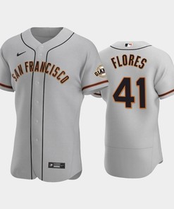 41 Wilmer Flores Gray Road San Francisco Giants Jersey