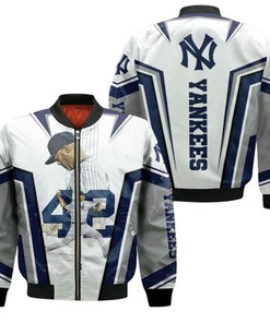 42 New York Yankees Mariano Rivera Bomber Jacket Model 134