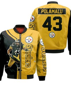 43 Troy Polamalu Pittsburgh Steelers Player Jersey 2020 Nfl Season Bomber Jacket Model 138