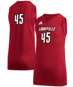#45 Louisville Cardinals Adidas Game Jersey - Red Ncaa