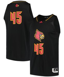 #45 Louisville Cardinals Adidas Swingman Alternate Jersey - Black Ncaa