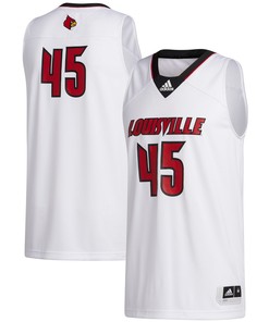 #45 Louisville Cardinals Adidas Swingman Jersey - White Ncaa