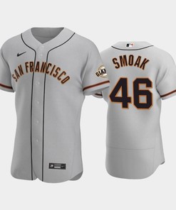 46 Justin Smoak Gray Road San Francisco Giants Jersey