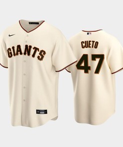 47 Johnny Cueto Cream Home San Francisco Giants Jersey