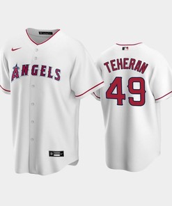 49 Julio Teheran White Los Angeles Angels Home Jersey
