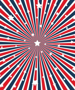 4th July USA America Stars Flag Shower Curtain Set for Patriotic Bathroom Decor