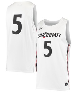 #5 Cincinnati Bearcats Under Armour College Replica Basketball Jersey - White Ncaa