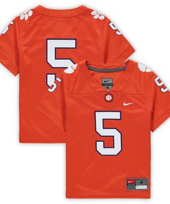 #5 Clemson Tigers Preschool Team Replica Football Jersey - Orange Ncaa