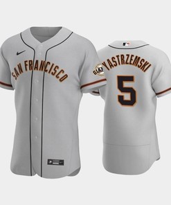 5 Mike Yastrzemski Gray Road San Francisco Giants Jersey