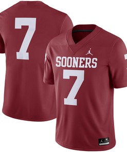 #7 Oklahoma Sooners Jordan Brand Team Game Jersey - Crimson Ncaa