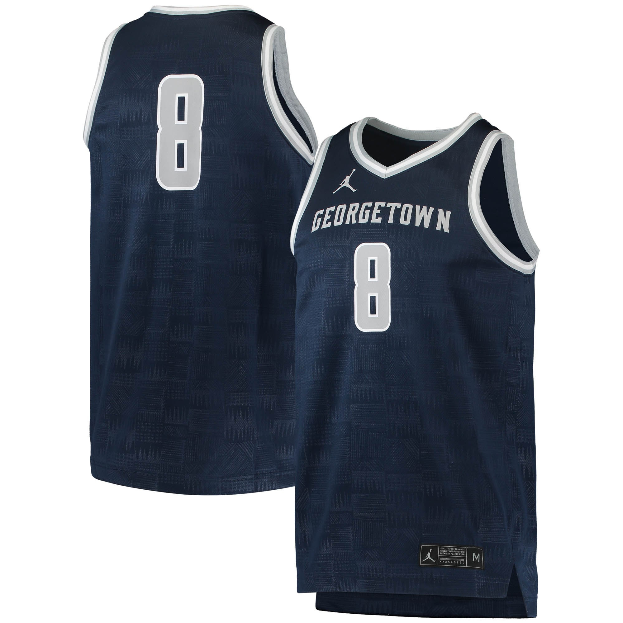 #8 Georgetown Hoyas Jordan Brand Team Replica Basketball Jersey - Navy Ncaa