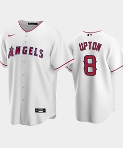 8 Justin Upton White Los Angeles Angels Home Jersey