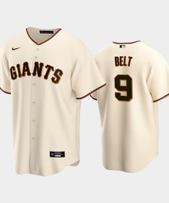 9 Brandon Belt Cream Home San Francisco Giants Jersey