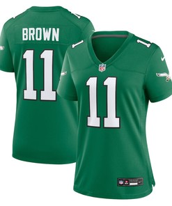 A.J. Brown 11 Philadelphia Eagles Alternate Game Women Jersey - Kelly Green