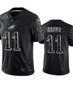 A.J. Brown 11 Philadelphia Eagles Black Reflective Limited Jersey - Men