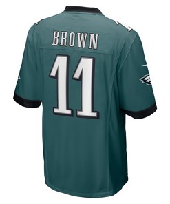 A.J. Brown 11 Philadelphia Eagles Player Game Jersey - Midnight Green