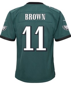 A.J. Brown 11 Philadelphia Eagles Super Bowl LVII Champions 2 Stars 2 Stars Youth Game Jersey - Black