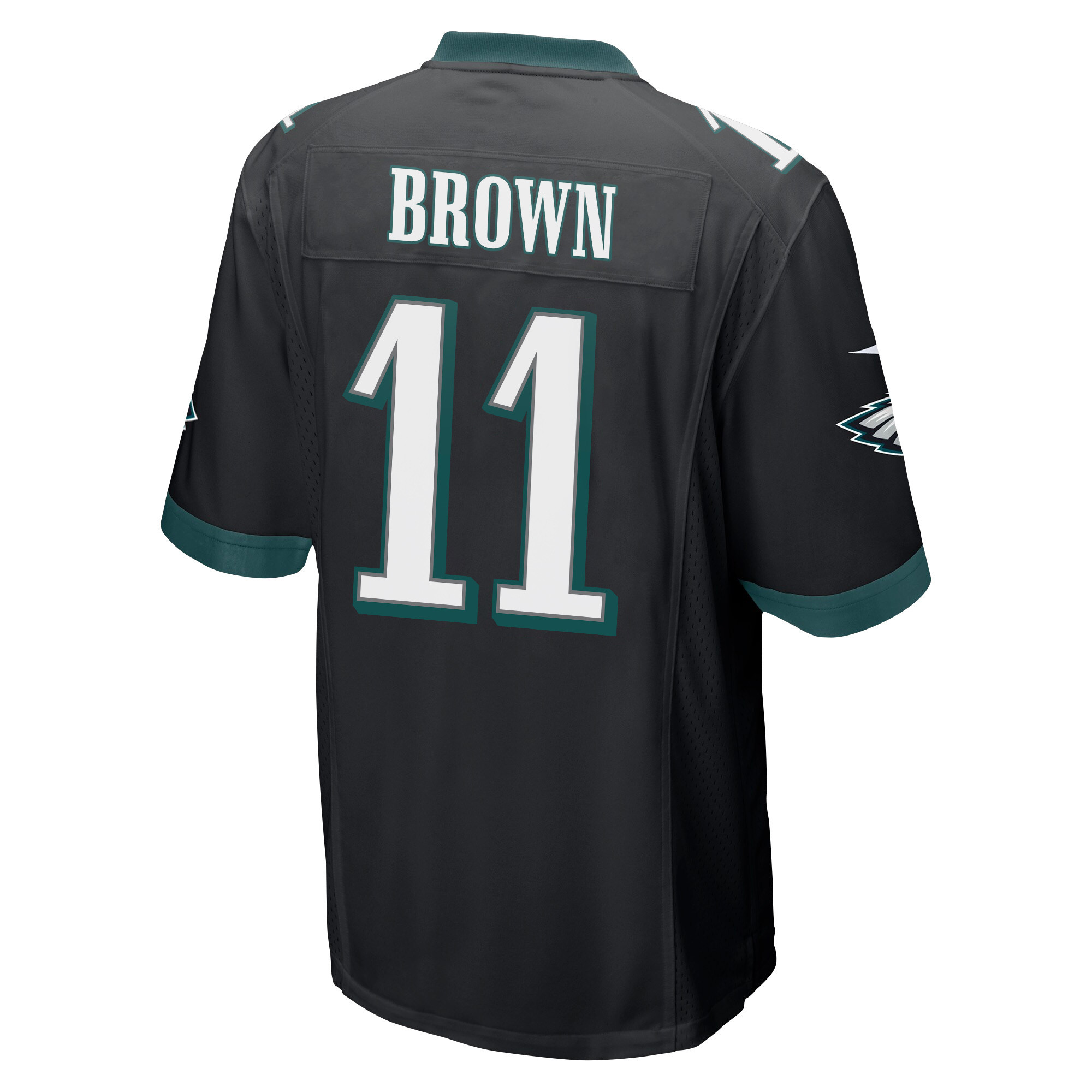 A.J. Brown 11 Philadelphia Eagles Super Bowl LVII Champions Men Game Jersey - Black