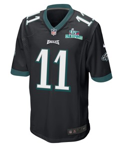 A.J. Brown 11 Philadelphia Eagles Super Bowl LVII Champions Men Game Jersey - Black