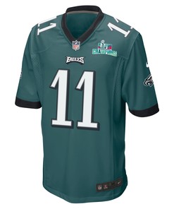 A.J. Brown 11 Philadelphia Eagles Super Bowl LVII Champions Men Game Jersey - Midnight Green