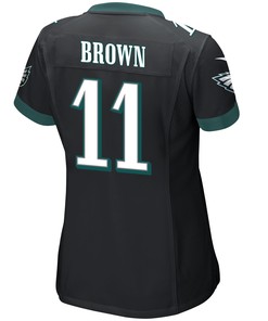 A.J. Brown 11 Philadelphia Eagles Super Bowl LVII Champions Women Game Jersey - Black