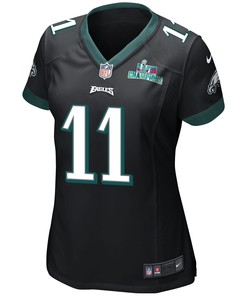 A.J. Brown 11 Philadelphia Eagles Super Bowl LVII Champions Women Game Jersey - Black