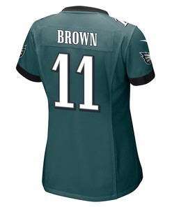 A.J. Brown 11 Philadelphia Eagles Super Bowl LVII Champions Women Game Jersey - Midnight Green