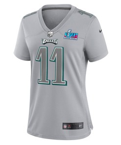 A.J. Brown 11 Philadelphia Eagles Women Super Bowl LVII Patch Atmosphere Fashion Game Jersey - Gray