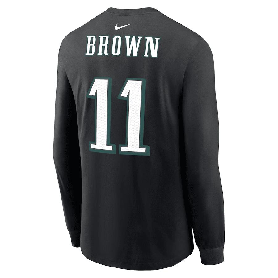 A.J. Brown Philadelphia Eagles Super Bowl LVII Long Sleeve T-Shirt - Black