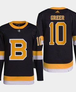 A.J. Greer 10 Boston Bruins Black Jersey Alternate