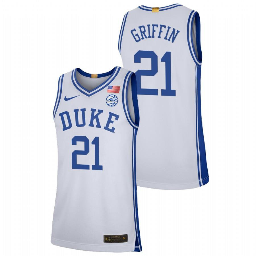 AJ Griffin 21 Duke Blue Devils 2023 College Basketball Limited Men Jersey - White
