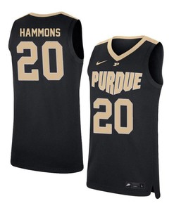 AJ Hammons 20 Purdue Boilermakers Elite Basketball Men Jersey - Black