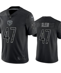 A.J. Klein 47 Chicago Bears Black Reflective Limited Jersey - Men