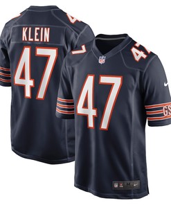 A.J. Klein 47 Chicago Bears Game Player Jersey - Navy