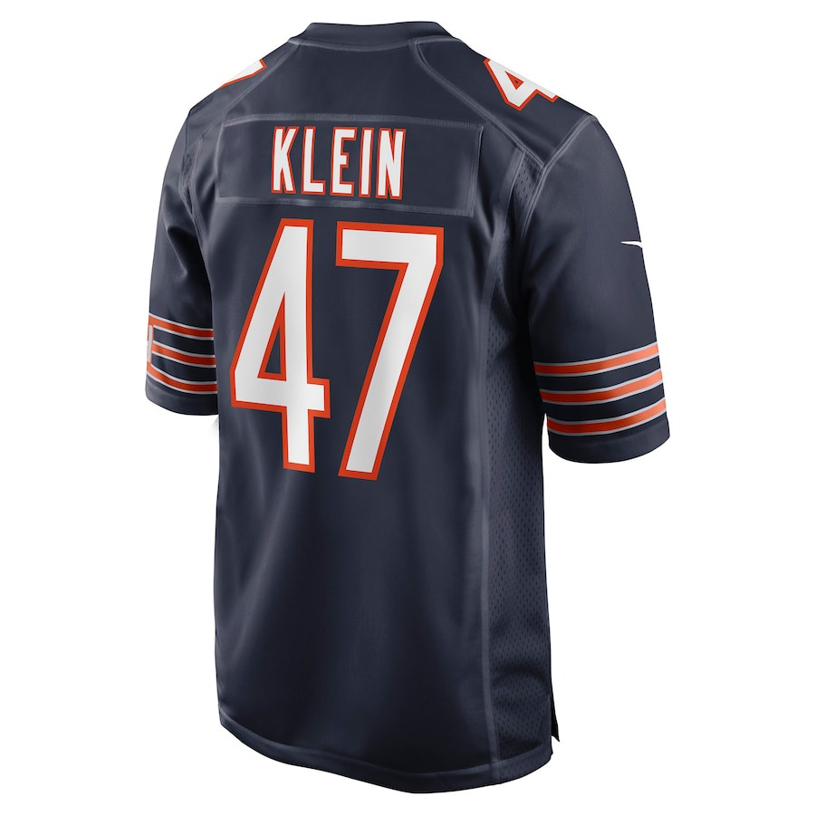 A.J. Klein 47 Chicago Bears Game Player Jersey - Navy